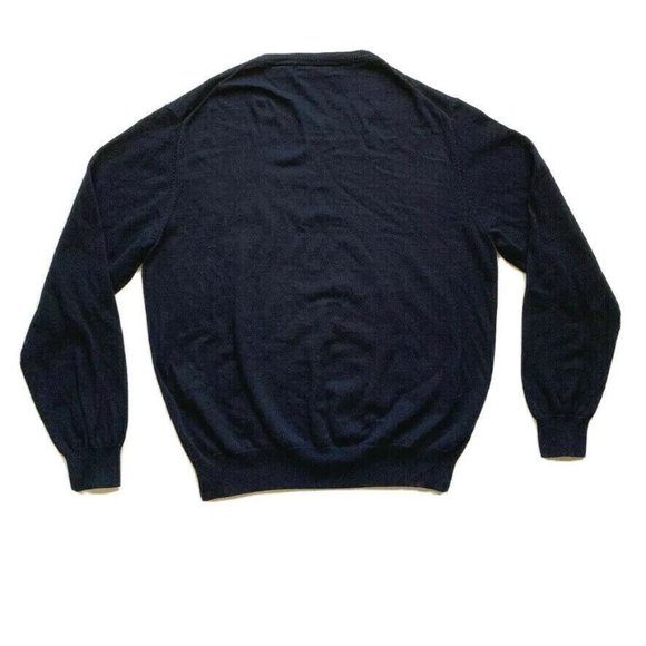 Sebastian Cooper Cotton Cashmere Blend Argyle Sweater Modern Fit Knit V Neck XL - Picture 2 of 11